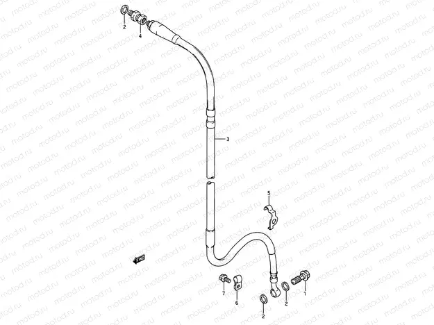 29A - FRONT BRAKE HOSE (MODEL L/M)