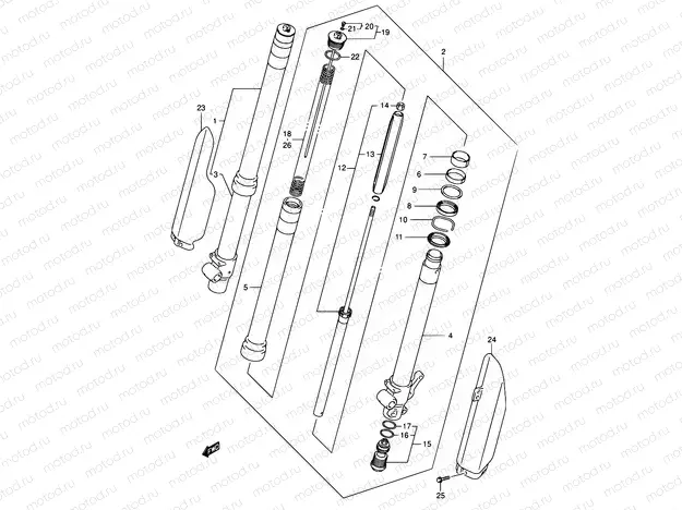 29A - FRONT FORK DAMPER (MODEL K5/K6)