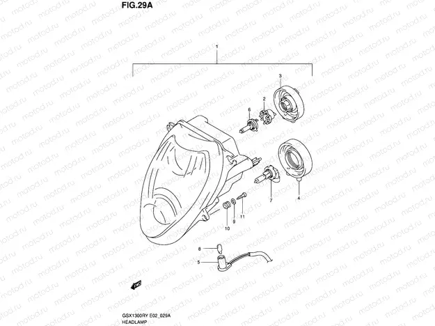 29A - HEADLAMP (E19,P37)