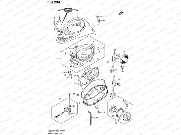 29A - SPEEDOMETER (VL800K7/K8/UEK7/UEK8)