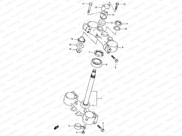 29A - STEERING STEM (MODEL K2)