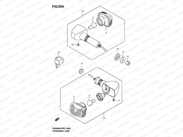 29A - TURNSIGNAL LAMP (GS500K4/K5/K6/UK4/K5/K6)