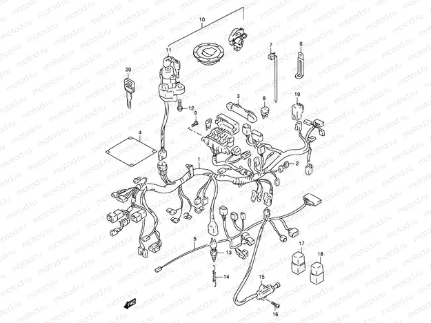29A - WIRING HARNESS (GSF1200SAV/SAW/SAX/SAY)
