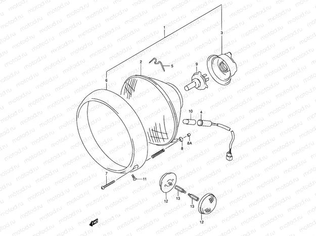 29B - HEADLAMP (MODEL K1/K2/K3/K4 E02,E19,E24,P37)