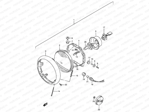 29B - HEADLAMP (MODEL T/V)