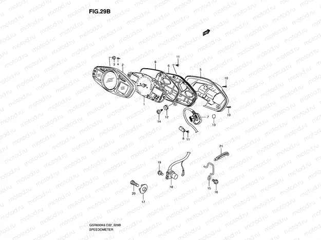29B - SPEEDOMETER (GSR600K9/AK9/UK9/UAK9/L0/AL0/UL0/UALO)