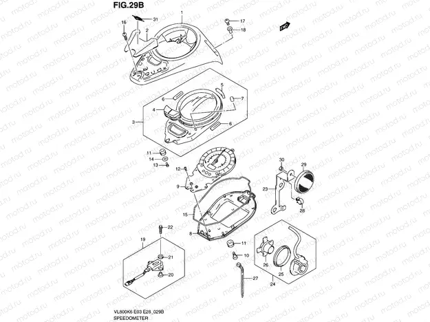 29B - SPEEDOMETER (VL800CK7/CK8)