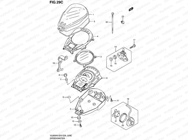 29C - SPEEDOMETER (VL800K9/CK9/L0)