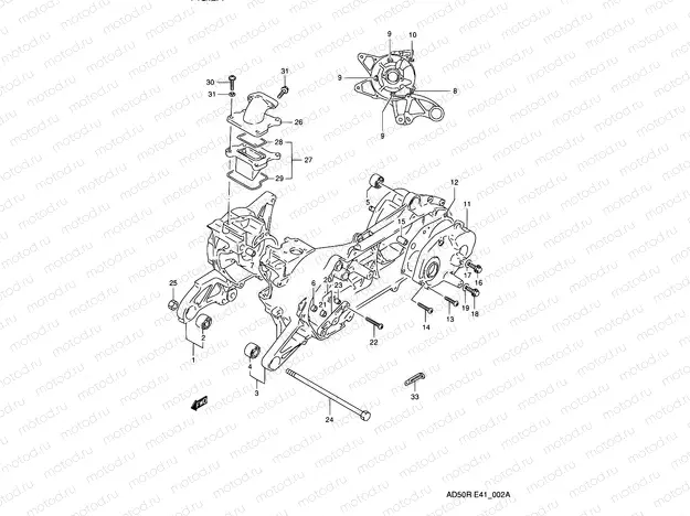 2A - CRANKCASE (MODEL K E06)