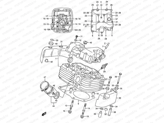 2A - CYLINDER HEAD (REAR)(MODEL K1/K2/K3/K4)