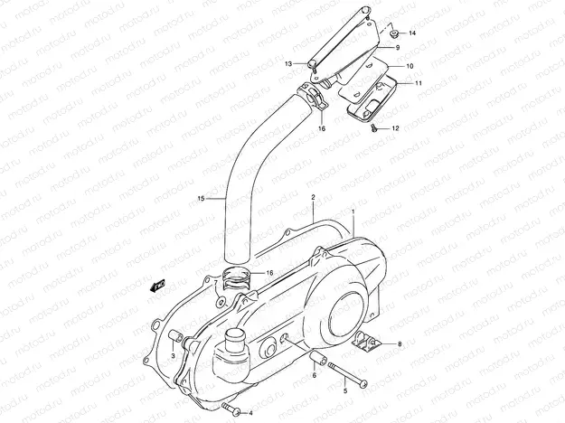 3 - CRANKCASE LH COVER