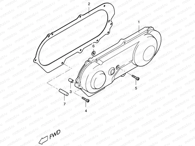 3 - CRANKCASE LH COVER
