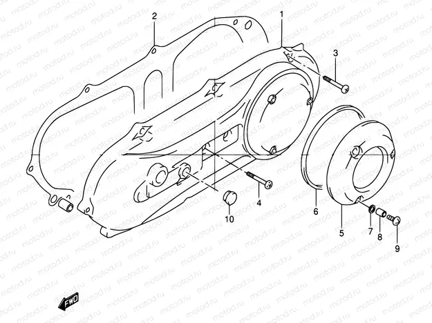 3 - CRANKCASE LH COVER