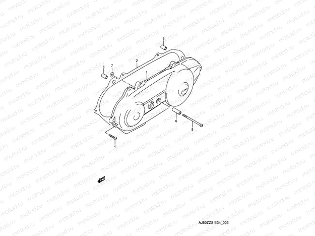 3 - CRANKCASE LH COVER