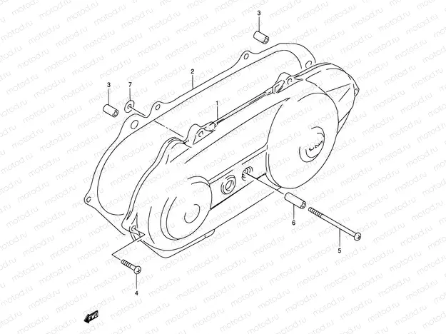 3 - CRANKCASE LH COVER