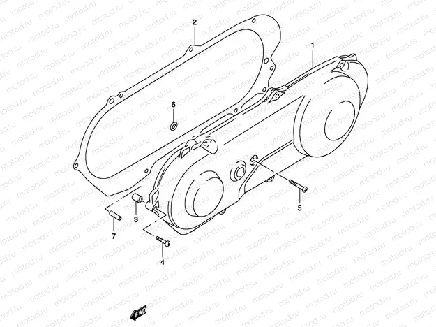 3 - CRANKCASE LH COVER (MODEL K1/K2)