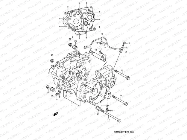 3 - CRANKCASE (MODEL L/M/N/P)