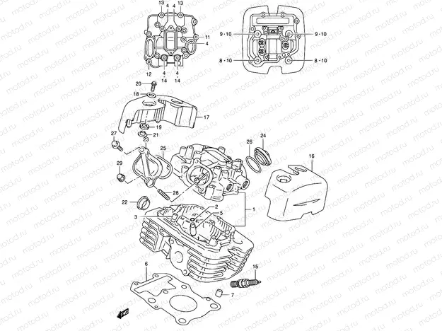 3 - CYLINDER HEAD (REAR)