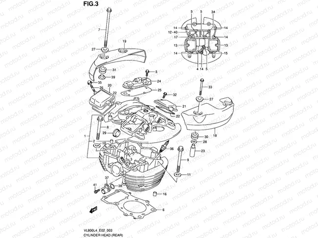 3 - CYLINDER HEAD (REAR)