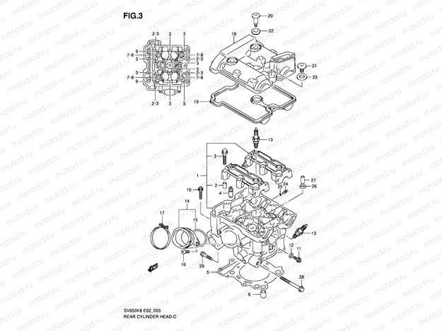 3 - REAR CYLINDER HEAD