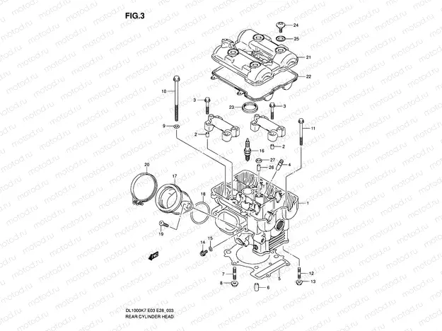 3 - REAR CYLINDER HEAD
