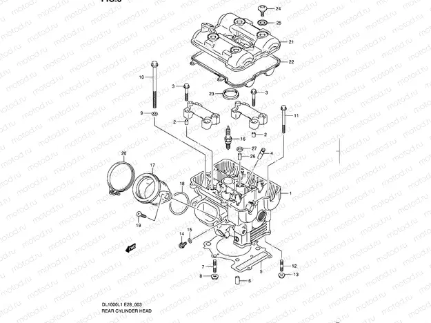 3 - REAR CYLINDER HEAD