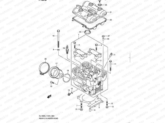 3 - REAR CYLINDER HEAD