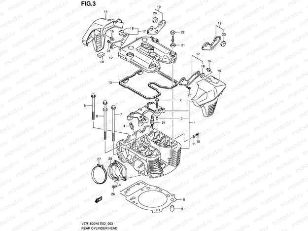 3 - REAR CYLINDER HEAD