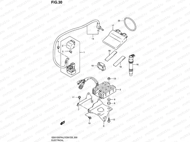 30 - ELECTRICAL (GSX1250FAL2 E28)