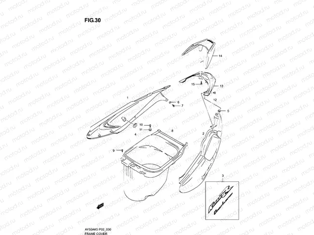 30 - FRAME COVER (MODEL K5)