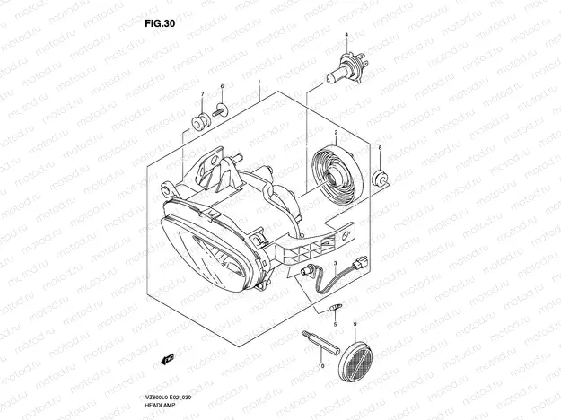 30 - HEADLAMP ASSY