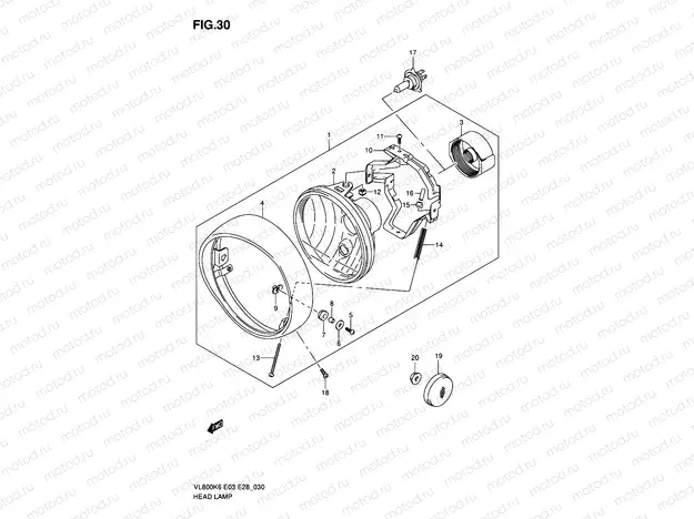 30 - HEADLAMP ASSY