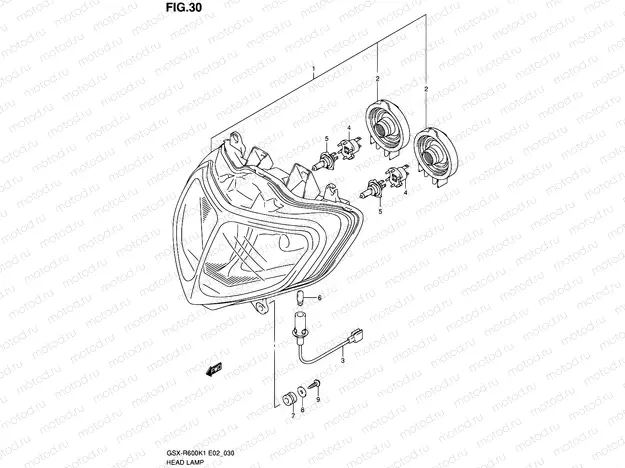 30 - HEADLAMP (E02,E19)