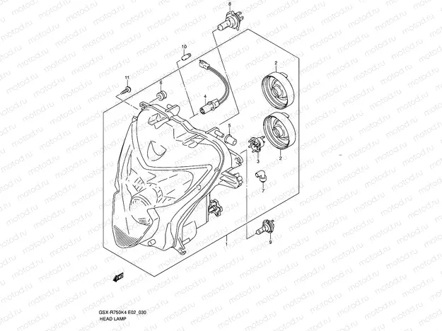 30 - HEADLAMP (E02,E19,P37)