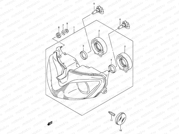 30 - HEADLAMP (GSF1200SK1/SK2/SK3/SK4/SK5/SZK5 E24)