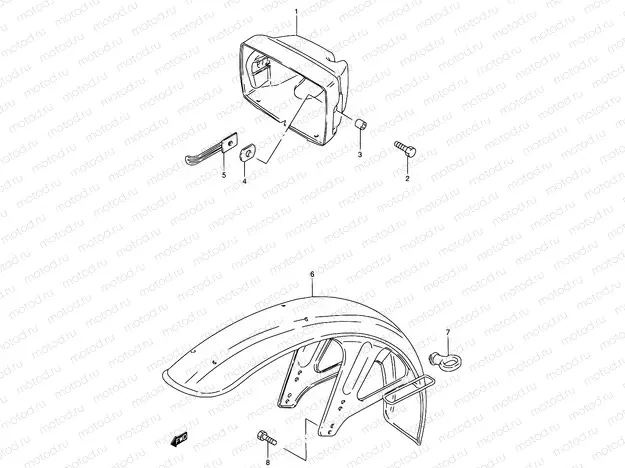 30 - HEADLAMP HOUSING - FRONT FENDER