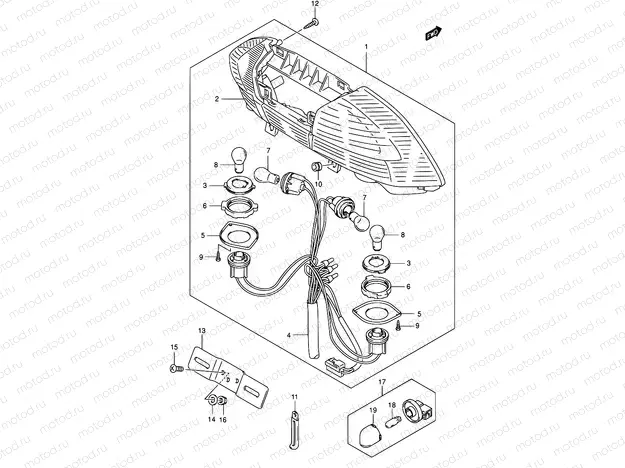 30 - REAR COMBINATION LAMP (MODEL K3/K4/K5/K6 E02,E19,E24,E71)