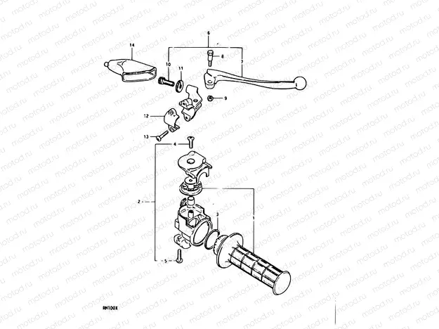 30 - RIGHT HANDLE GRIP (RM100X)