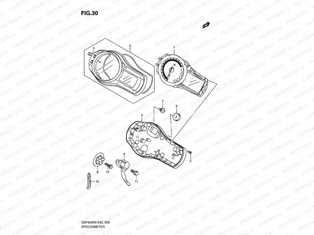 30 - SPEEDOMETER (GSF650SK9/SUK9/SL0/SUL0)