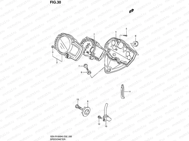 30 - SPEEDOMETER (GSX-R1000K5/K6 E02,E19,E24,P37)