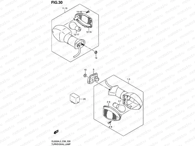 30 - TURNSIGNAL LAMP