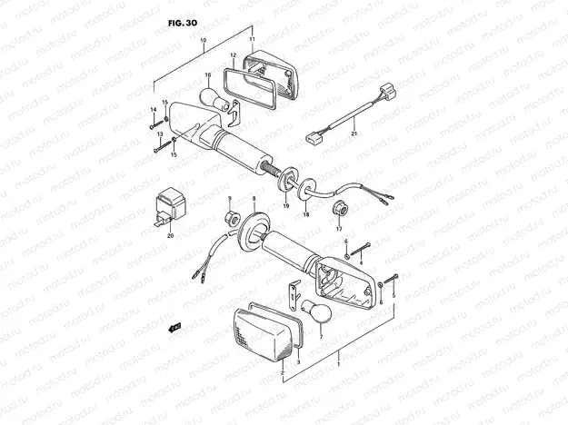 30 - TURNSIGNAL LAMP (MODEL N/P)