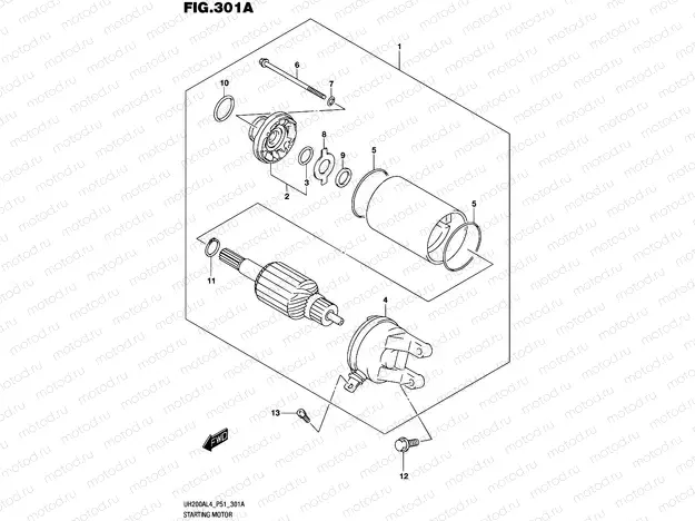 301A - STARTING MOTOR