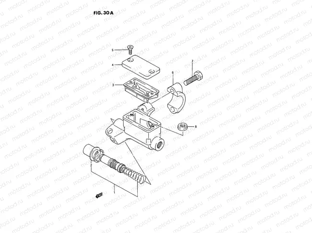 30A - FRONT MASTER CYLINDER (MODEL K/L/M/N/P/R/S)