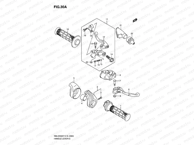 30A - HANDLE LEVER (MODEL K8/K9)