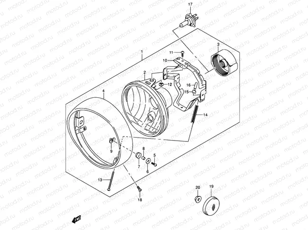 30A - HEADLAMP ASSY (MODEL K5 E24)