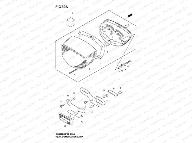 30A - REAR COMBINATION LAMP (MODEL K4/K5/K6)