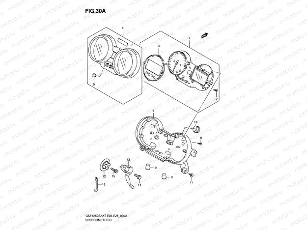 30A - SPEEDOMETER (GSF1250SK7/SK8/SK9)