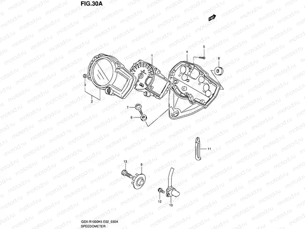 30A - SPEEDOMETER (GSX-R1000U2K5/U2K6 E19)