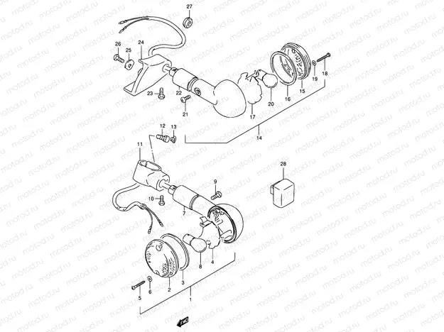 30A - TURN SIGNAL LAMP (MODEL T/V)